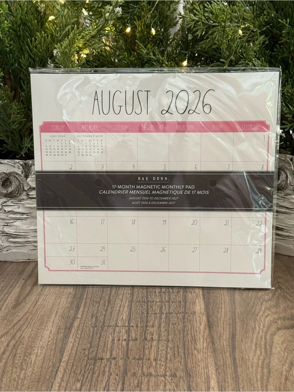 📆 Brand NEW w/Tags Rae Dunn 17 Month Magnetic Monthly Pad Aug 2026-December 2027